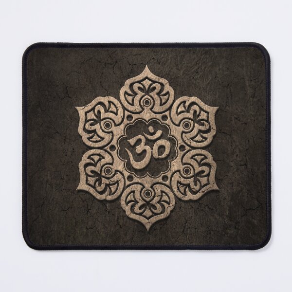 Item preview, Aged Stone Lotus Flower Yoga Om designed and sold by JeffBartels.