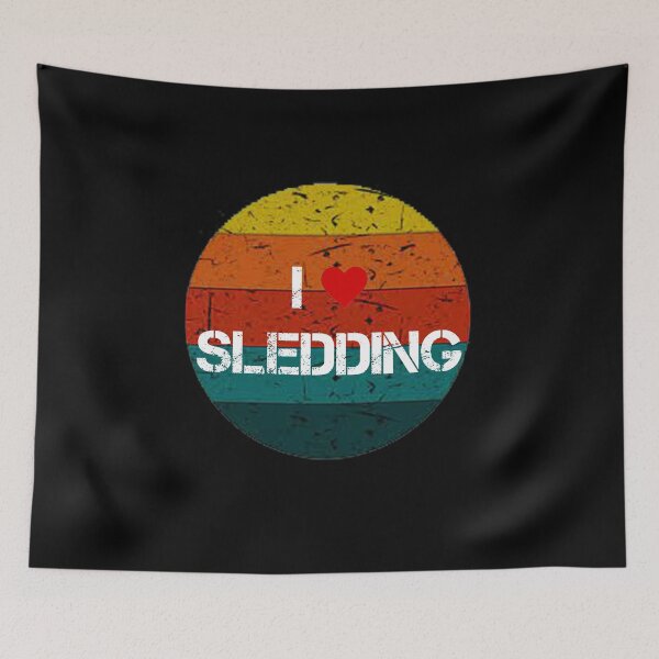 Item preview, Vintage Retro I love Sledding Funny Gifts  designed and sold by rachidhaz.