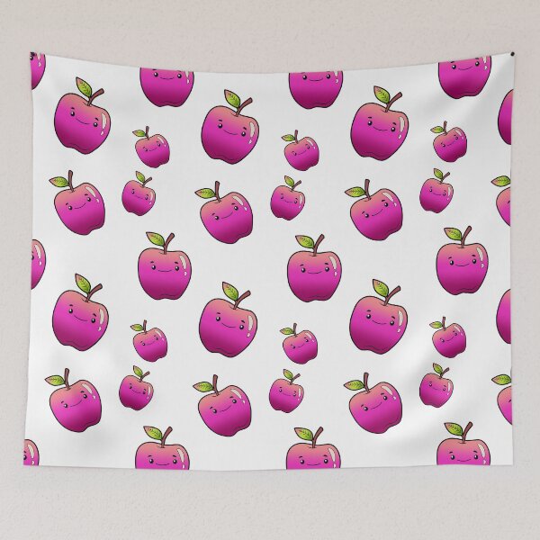Item preview, Pink Kawaii Apple Pattern designed and sold by Designs By YL.