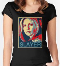 Buffy the Vampire Slayer - Obama Poster Women's Fitted Scoop T-Shirt