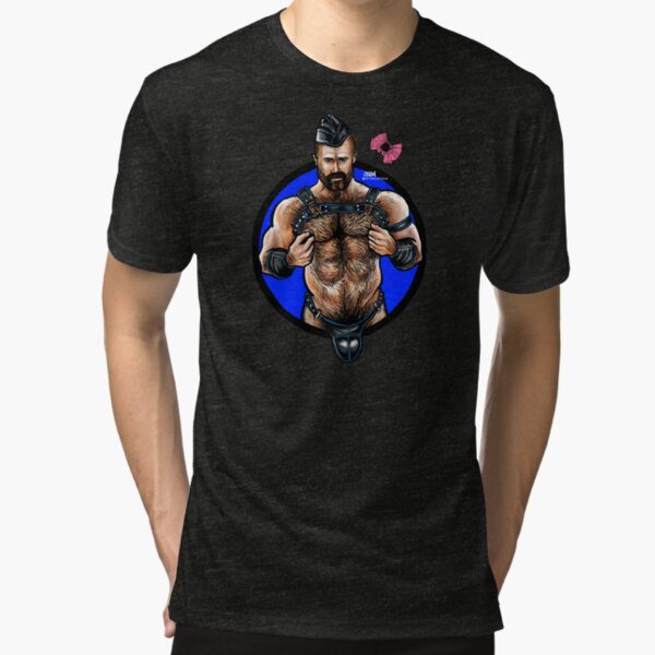 Bullethole Leather Daddy: Harness the Power Tri-blend T-Shirt