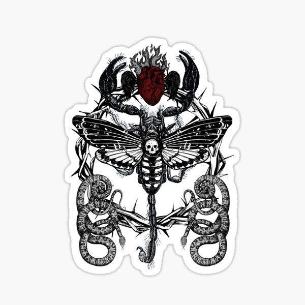 Scorpion Moth 2 Sticker