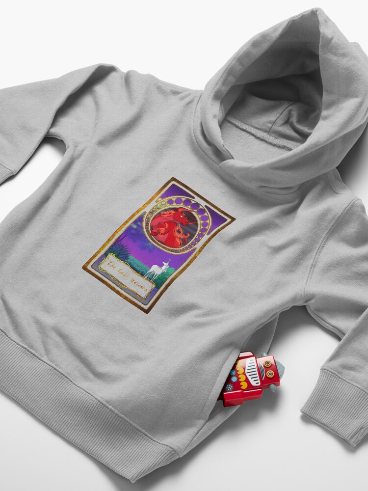 Alternate view of The Red Bull and his Unicorn Toddler Pullover Hoodie