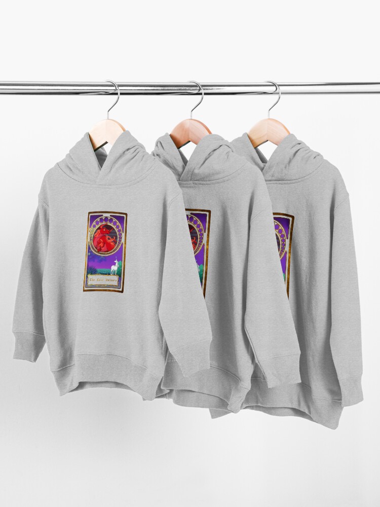 Alternate view of The Red Bull and his Unicorn Toddler Pullover Hoodie