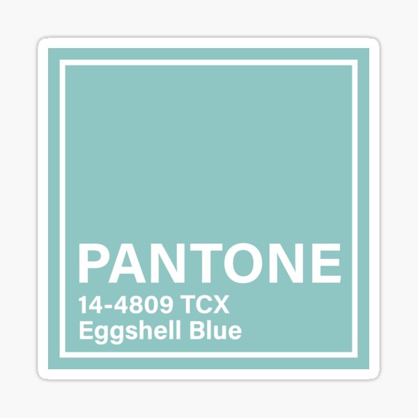 pantone 14-4809 TCX Eggshell Blue Sticker