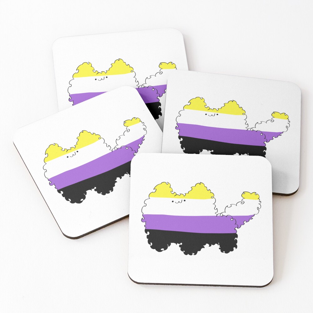 Item preview, Coasters (Set of 4) designed and sold by Nonbinaryfrog.
