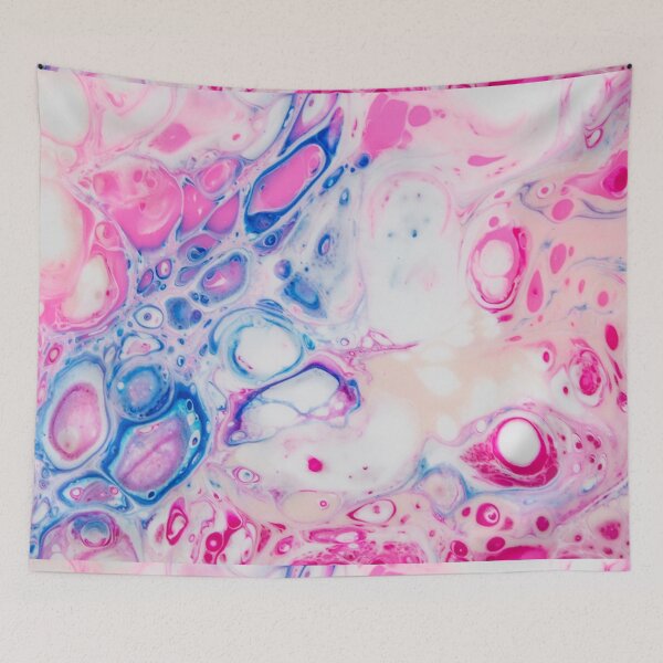 Item preview, Pink Blue Marbling with Cells Abstract Design  designed and sold by Paulele.