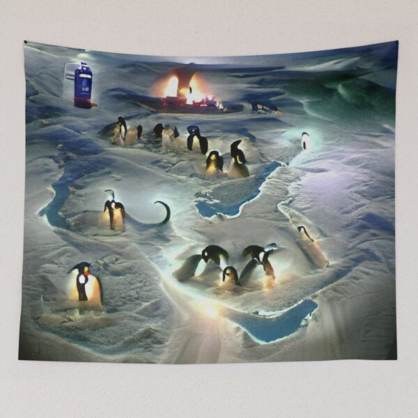 Item preview, Penguins In The Arctic designed and sold by Cora Gregory.
