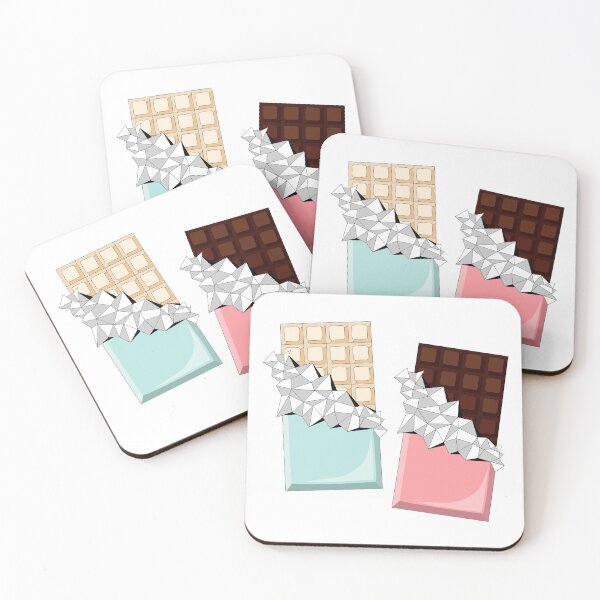 Item preview, Vector illustration of dark and white chocolate bars designed and sold by Familyshmot.