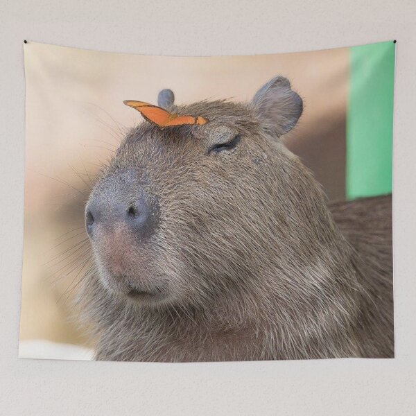Item preview, Capybara with butterfly designed and sold by FunkisDesignes.