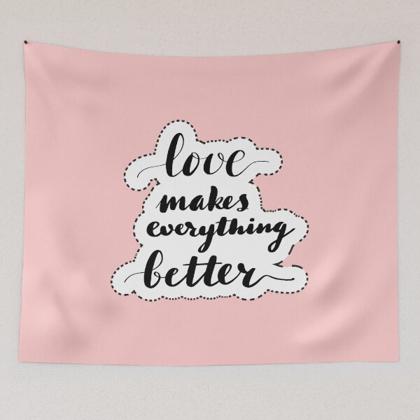 Item preview, Love makes everything better quote sticker designed and sold by Aruim  Art.
