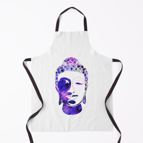 Item preview, Hand drawn Buddha Silhouette Cool Purple Black Diagonals  designed and sold by AMSonArt.