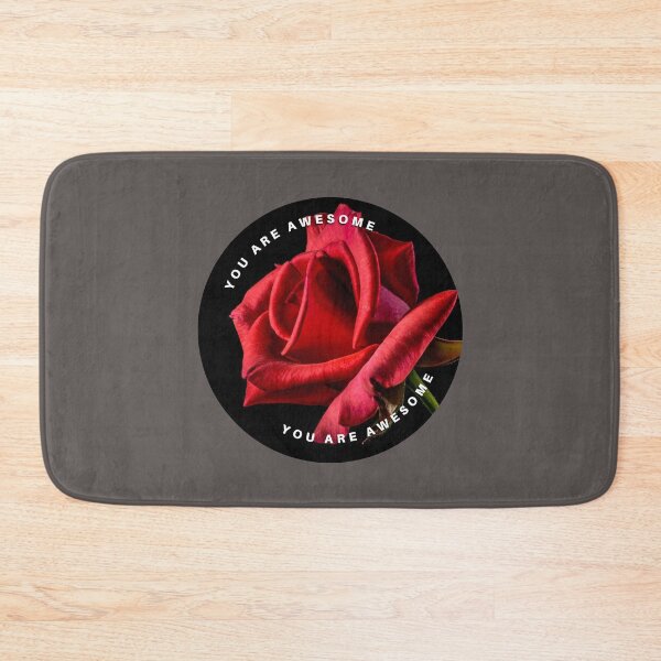 Item preview, Beautiful red rose with you are awesome text. designed and sold by HappyLife4U.