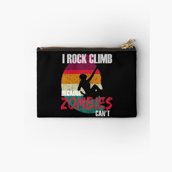 Item preview, I Rock Climb Because Zombies Can't Vintage Sunset Funny Outdoors  designed and sold by DPlumDesign.