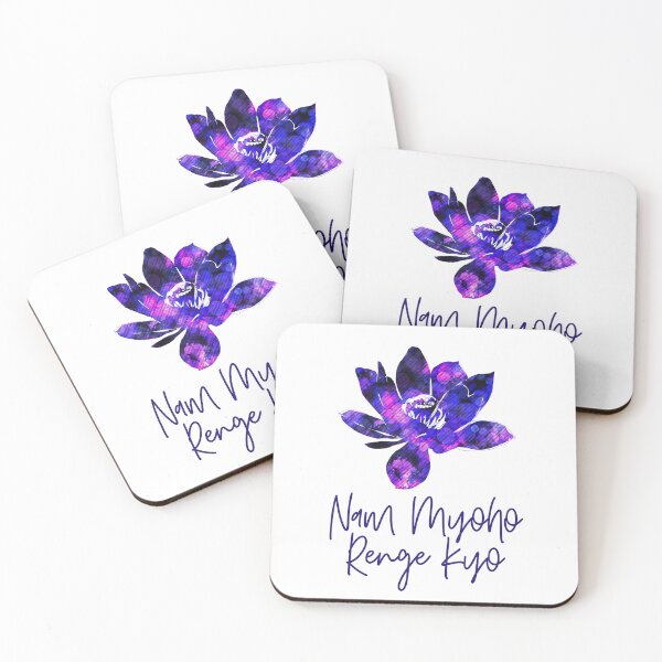 Item preview, Hand drawn Lotus Flower Silhouette Cool Purple and Diagonals designed and sold by AMSonArt.