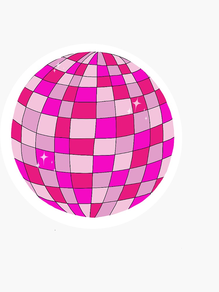 Sticker Pink disco ball 