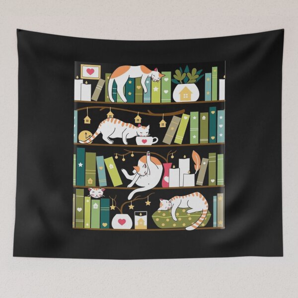 Item preview, Library cats - whimsical cats designed and sold by momshow.