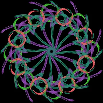 Artwork thumbnail, multicolored mandala by Meo Design