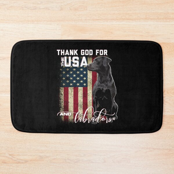 Item preview, Thank God for the USA and Labradors, Black Labrador Retriever and American Flag  designed and sold by LifeCrush.
