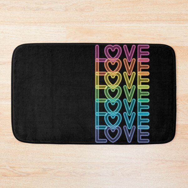 Item preview, Love Love Love Love Love Love!!! Rainbow Text Happy Retro Neon Vibes Pride  designed and sold by MunsyArt.