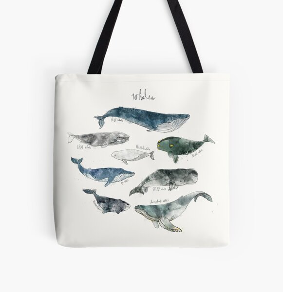 Whales All Over Print Tote Bag
