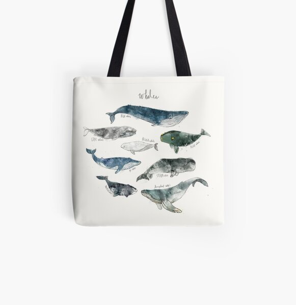 Whales All Over Print Tote Bag