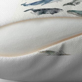 Alternate view of Whales Throw Pillow