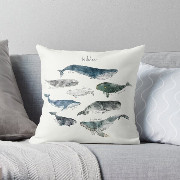 Whales Throw Pillow