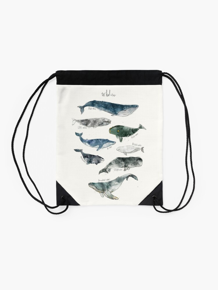 Alternate view of Whales Drawstring Bag