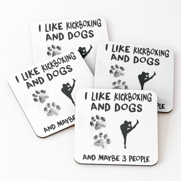 Item preview, I Like Kickboxing And Dogs, Funny Kickboxing, Kickboxer, Kickboxing Sport designed and sold by Aerial Addicts.