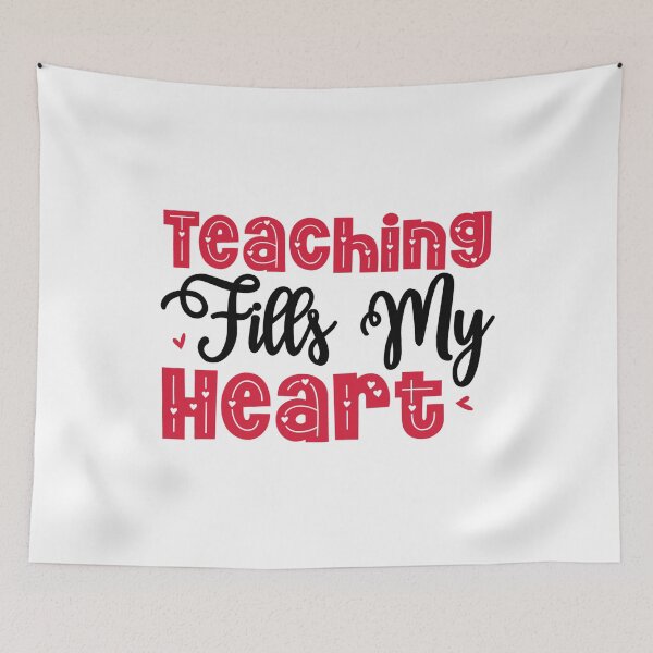Item preview, Teaching Fills My Heart - Cute Girly Quote Teaching Tee Design Gift Idea for Teachers designed and sold by Prince - Bestseller ★★★★★.