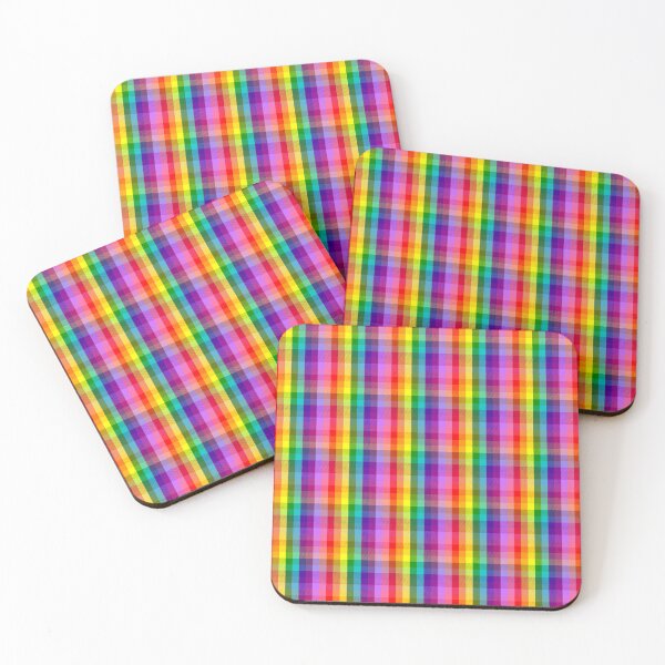 Aperçu de l'œuvre Tartan arc-en-ciel (style Gilbert Baker, pur) créée et vendue par Beefleaf.