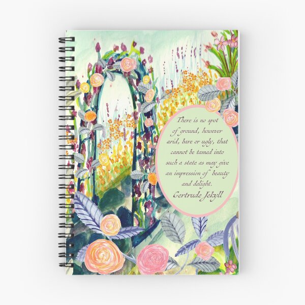 Item preview, Rose Garden Scene with Gertrude Jekyll Inspirational Quote designed and sold by LeahQuinnDesign.