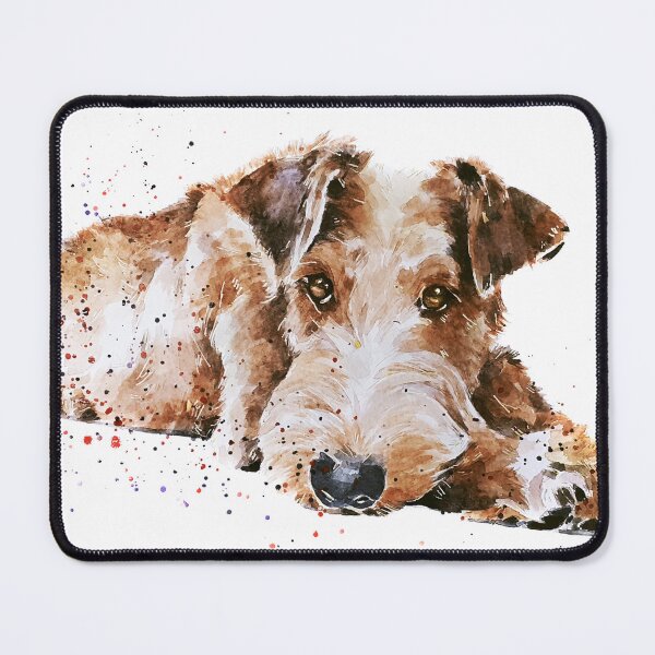 Item preview, Irish Terrier Chilling" Print Watercolour.Irish Terrier Art,Irish Terrier watercolor,Irish Terrier Wall hanging,Irish Terrier decor designed and sold by EdsWatercolours.