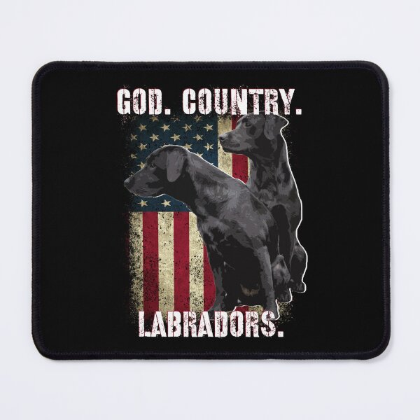 Item preview, God Country Labradors, Black Labrador Retriever and American Flag, Patriotic Black Labs designed and sold by LifeCrush.