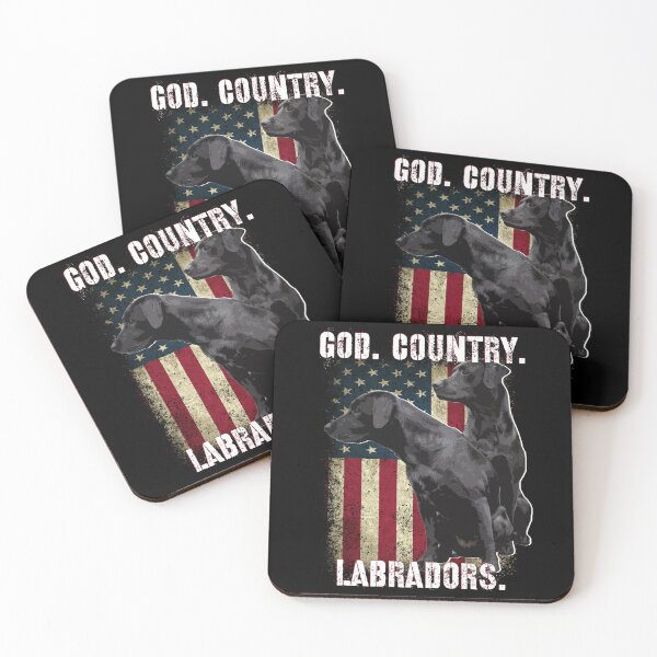 Item preview, God Country Labradors, Black Labrador Retriever and American Flag, Patriotic Black Labs designed and sold by LifeCrush.