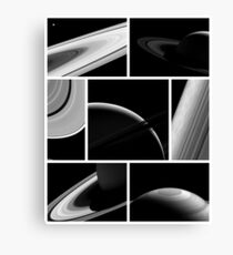 Saturn Cassini Collage Canvas Print
