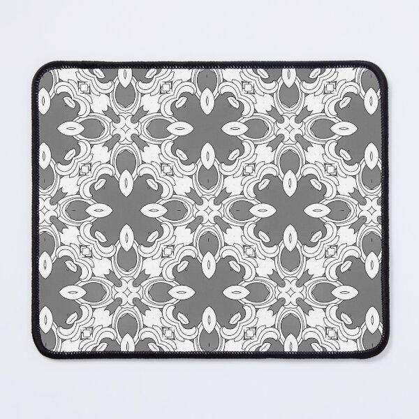 Item preview, Baroque Pattern in White and Gray - Geometric Repeat Pattern designed and sold by LaRoach Digital Arts.