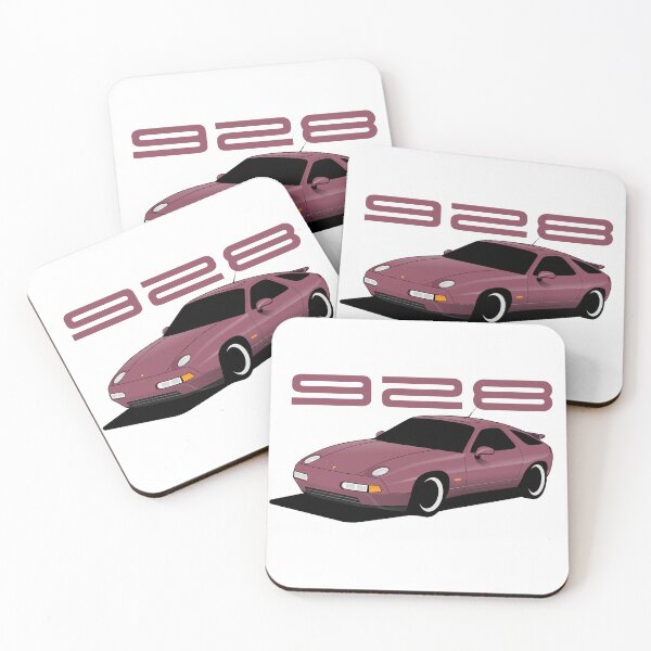 Item preview, Porsche 928 Illustration Raspberry Red Metallic designed and sold by blackdogshop.