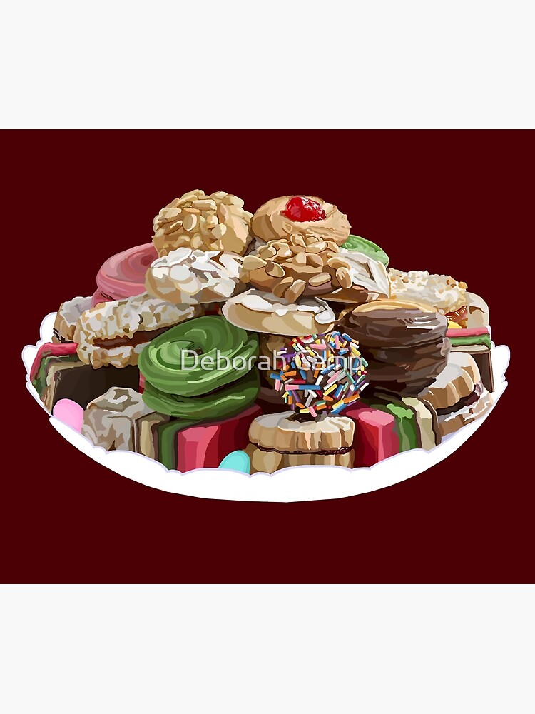 Italian Assorted Colorful Cookie Platter Tray by DeborahCamp