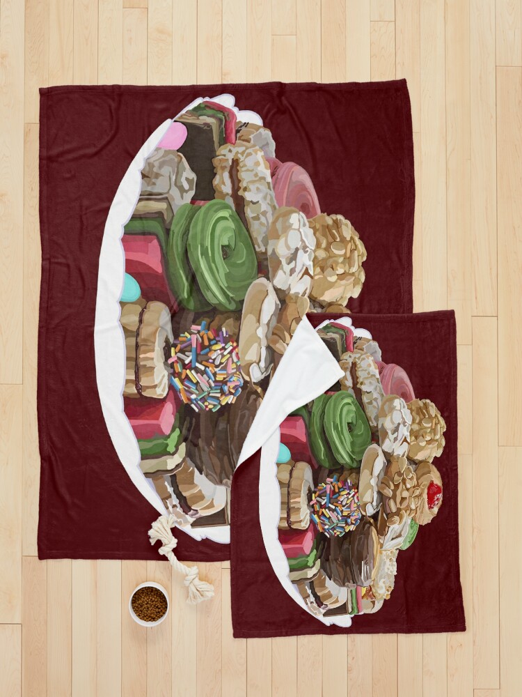 Alternate view of Italian Assorted Colorful Cookie Platter Tray  Pet Blanket