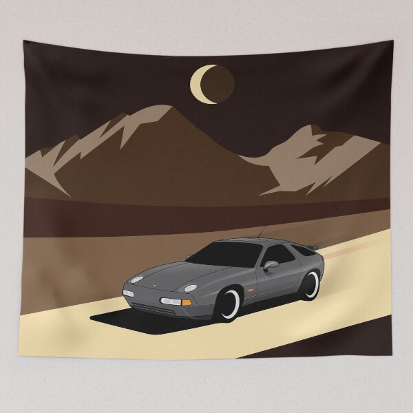Item preview, Porsche 928 Night Mountain Road Art designed and sold by blackdogshop.