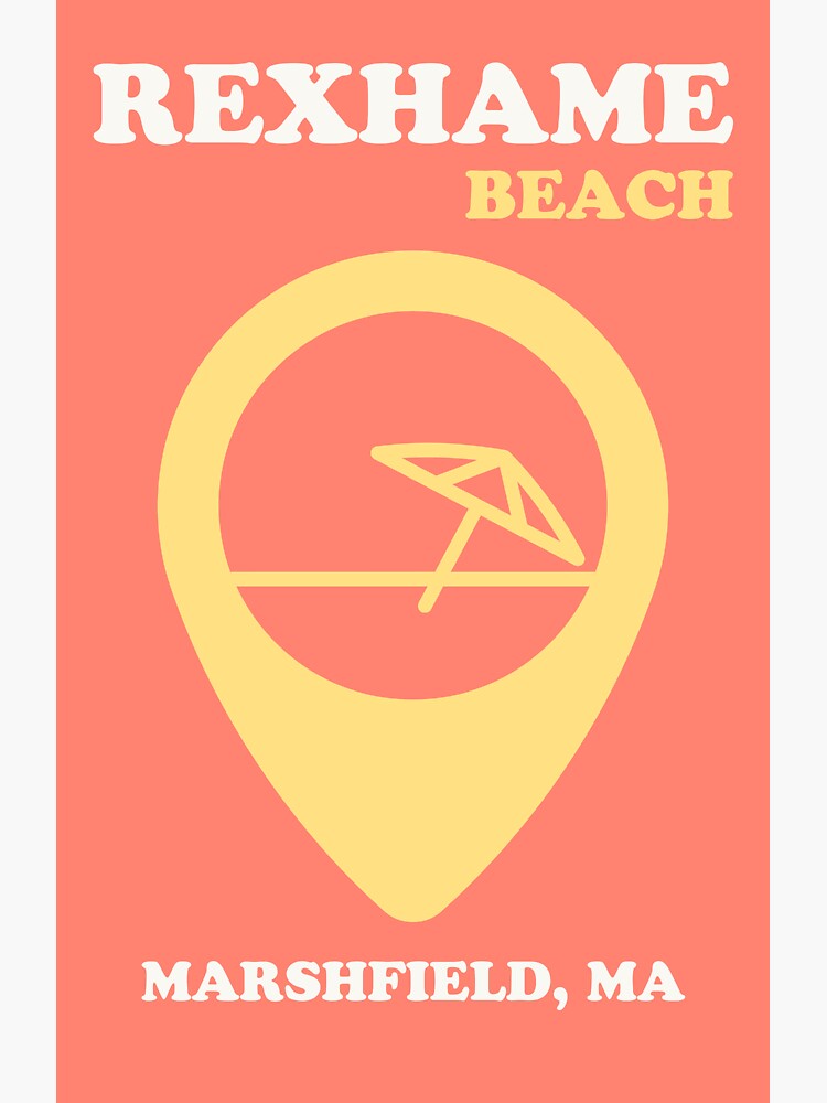 "Rexhame Beach Marshfield MA" Sticker for Sale by bmartin20 Redbubble