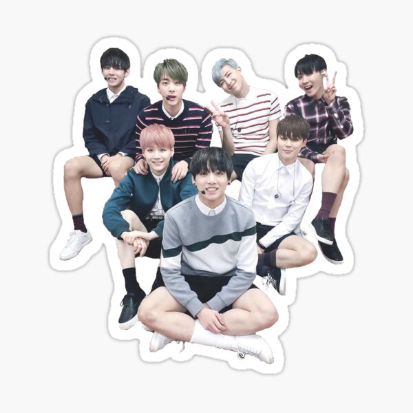 Drawing & Illustration BTS Group Circle Sticker Art & Collectibles etna ...