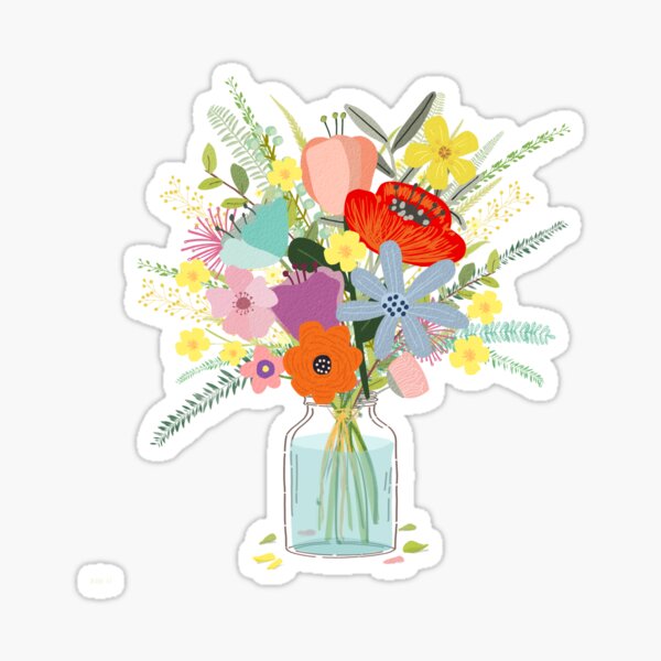 Bringing Summer Wildflowers Inside Sticker