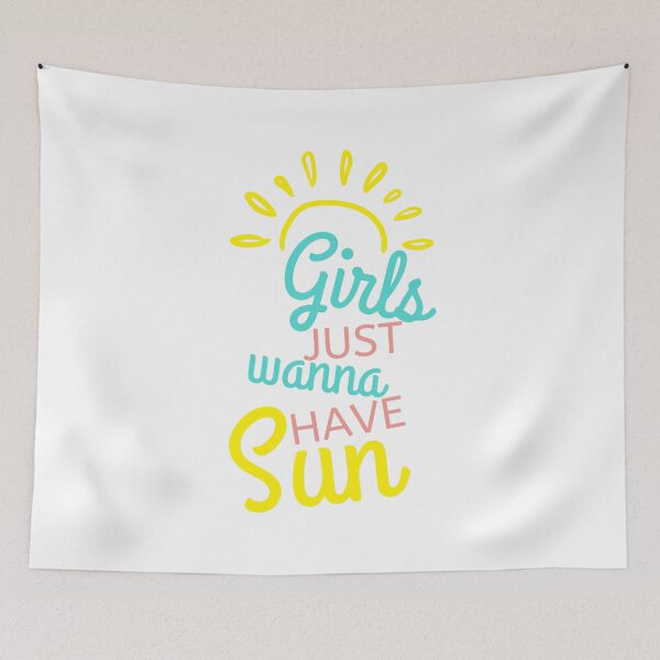 Item preview, Girls Just Wanna Have Sun. Fun Summer Time Lover Quote. designed and sold by That Cheeky Tee.