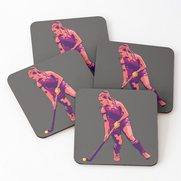 Item preview, Field Hockey Player (Sunset Orange & Burgundy) designed and sold by Zia Frazier.