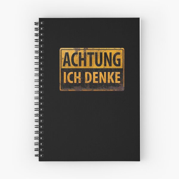 Item preview, ACHTUNG, ICH DENKE - German Warning Caution Danger Sign, Lustig - Schild designed and sold by 26-Characters.