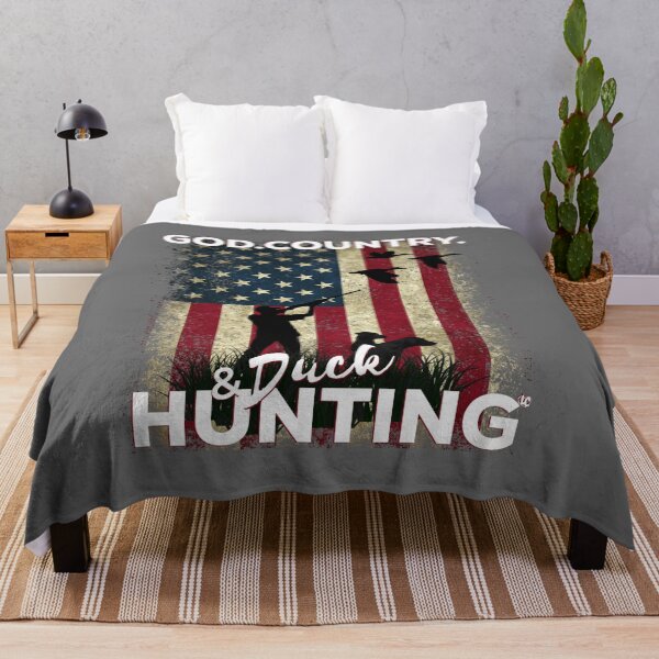 Item preview, God Country and Duck Hunting, American Flag Duck Hunter Design designed and sold by LifeCrush.
