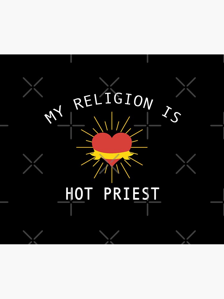 Imagen 5 de 5, Alfombrilla de ratón con la obra Mi religión es el sacerdote ardiente | Regalo de Fleabag | Sagrado Corazón, diseñada y vendida por Nada18.